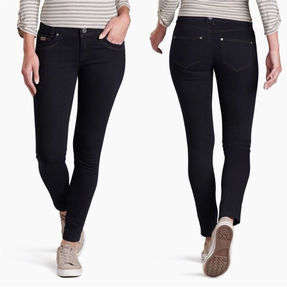 Kuhl Danzr Skinny Jean Midnight Dark Blue Wash Size 6 Denim Outdoor Hike Casual